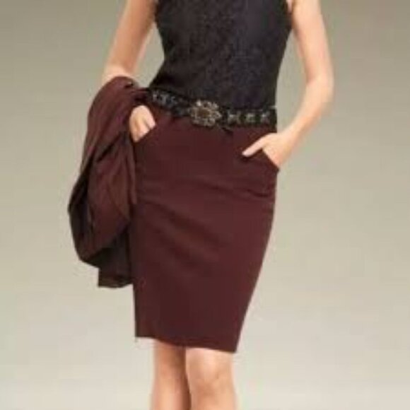 CAbi Burgundy Currant Boss Pencil Skirt Womens 10 Fall 2018 - Picture 12 of 12